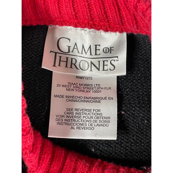 Game of Thrones Christmas Sweater Mens Small Black Knit Pullover Realm Westeros - Picture 2 of 7
